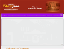 Tablet Screenshot of champantandoori.com